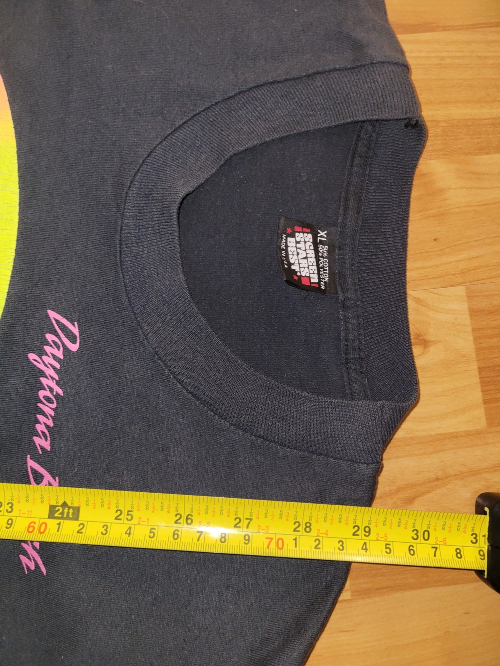 Vintage Florida Daytona Beach Screen Stars Summer Vacation Tee, Single Stitch XL - Picture 4 of 4